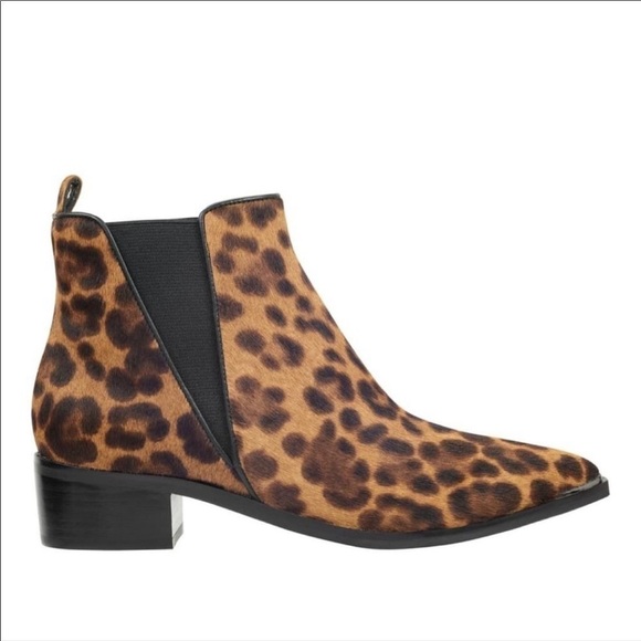 NWT MARC FISHER LTD YALELY CHELSEA ANKLE BOOTIES,LEOPARD CALFSKIN ,Size 6.5 - Picture 7 of 9